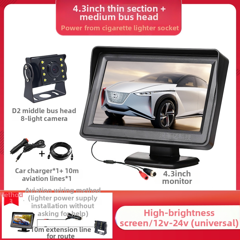 Display LCD pentru mașină, monitor de birou, rezoluție 480x272, intrare AV, model 4.3