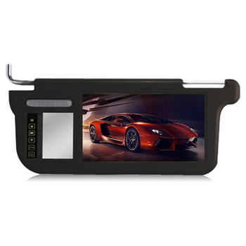 Display plafon auto pentru vizieră solară, cu prioritate imaginii de mers înapoi și oglindă de machiaj — Carl TFT LCD, 800x480, intrare AV, model BK-20211104