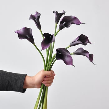 Umjetna Calla Lily - Jedna grana, 3D ispis, vjenčani rekviziti i rekviziti za fotografiju, kućna dekoracija