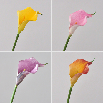 Umjetna Calla Lily - Jedna grana, 3D ispis, vjenčani rekviziti i rekviziti za fotografiju, kućna dekoracija