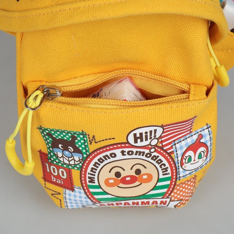Platnena torbica s printom crtani likovi - crossbody torbica preko ramena, najlon podstava, zatvarač, skriveni džep, meka tekstura, ljeto 2024 izdanje