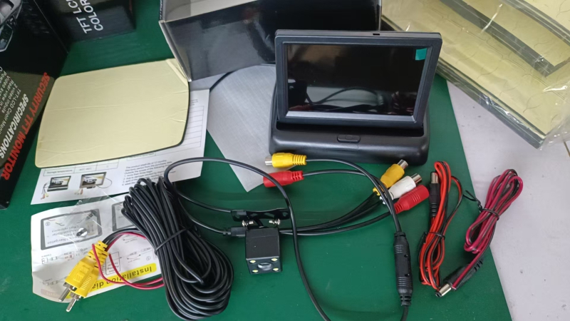 Display LCD pentru mașină, model pliabil de 4,3 inch, ecran LCD, rezoluție 480x272, intrare bidirecțională