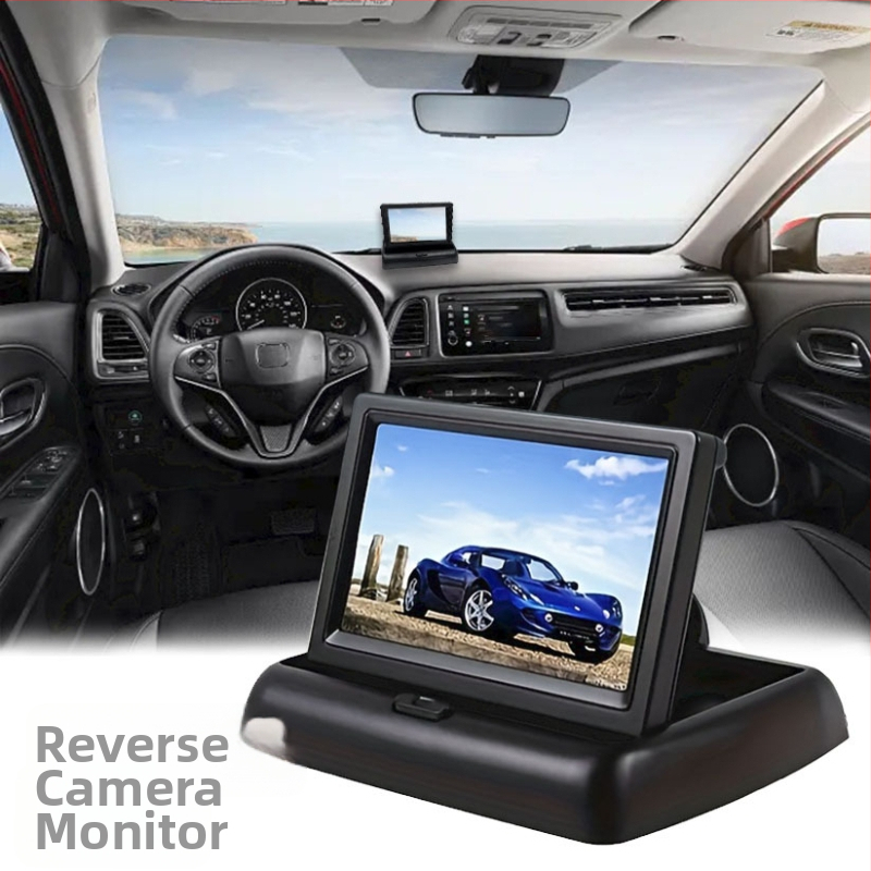 Automobilový LCD displej, 4,3-palcový skladací model, LCD obrazovka, rozlíšenie 480x272, dvojcestný vstup