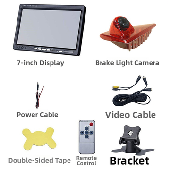 Cameră de mers în marșarier cu stop înalt pentru Nissan, Opel și Renault, unghi de vizualizare 170°, 12V, video AV, model JH-2023112507