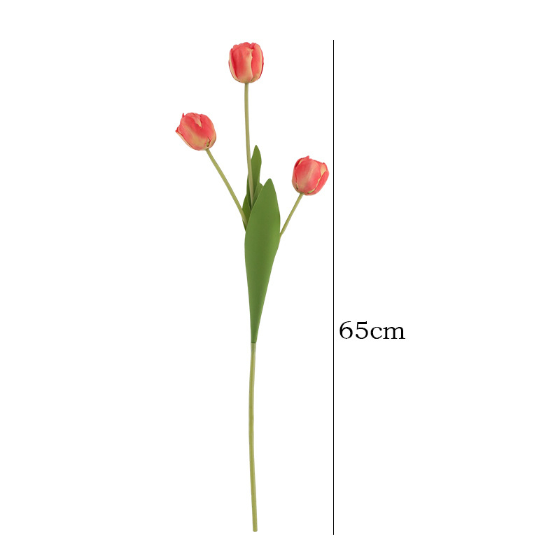 Изкуствен букет лалета от коприна — за сватби, външни събития, реквизит за снимки и домашна декорация
