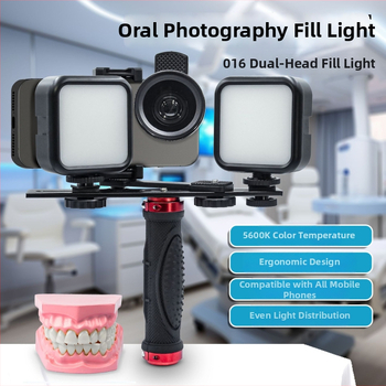 Intraorálna LED svetlá na doplnenie, Prenosné ručné svetlo pre fotografovanie u zubára, 800 Lux pri 0,3 m, 5V 1A, 3.2W, zabudovaná batéria