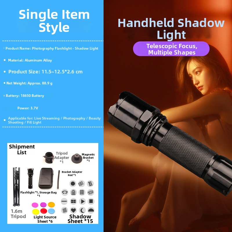 Fotografsko osvjetljenje, prijenosno, s podesivom snagom, 3.7V, ≤10W, domet 100–200 m (Prijenosno, Podesiva snaga, 3.7V, ≤10W, domet 100–200 m)