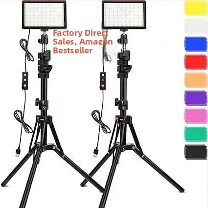 USB6 LED svetlo pre živé vysielanie s skladacím stojanom — 10-50W, 5V2A, pre videohovory, fotografovanie a líčenie
