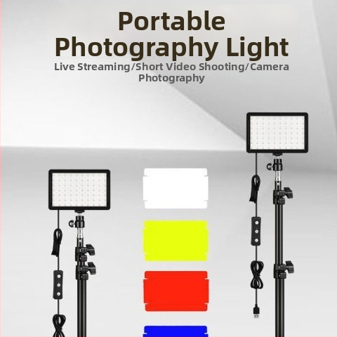 USB6 LED svetlo pre živé vysielanie s skladacím stojanom — 10-50W, 5V2A, pre videohovory, fotografovanie a líčenie