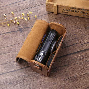 Τσάντα κάμερας PU δέρμα, αδιάβροχη, ανθεκτική, με ιμάντα ώμου