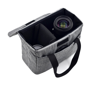 Τσάντα κάμερας με εσωτερική επένδυση μοντέλο A8, νάιλον, αδιάβροχη, ανθεκτική στην φθορά και στα χτυπήματα, κατάλληλη για κάμερες χωρίς καθρέφτη και DSLR (ένα σώμα, δύο φακοί)