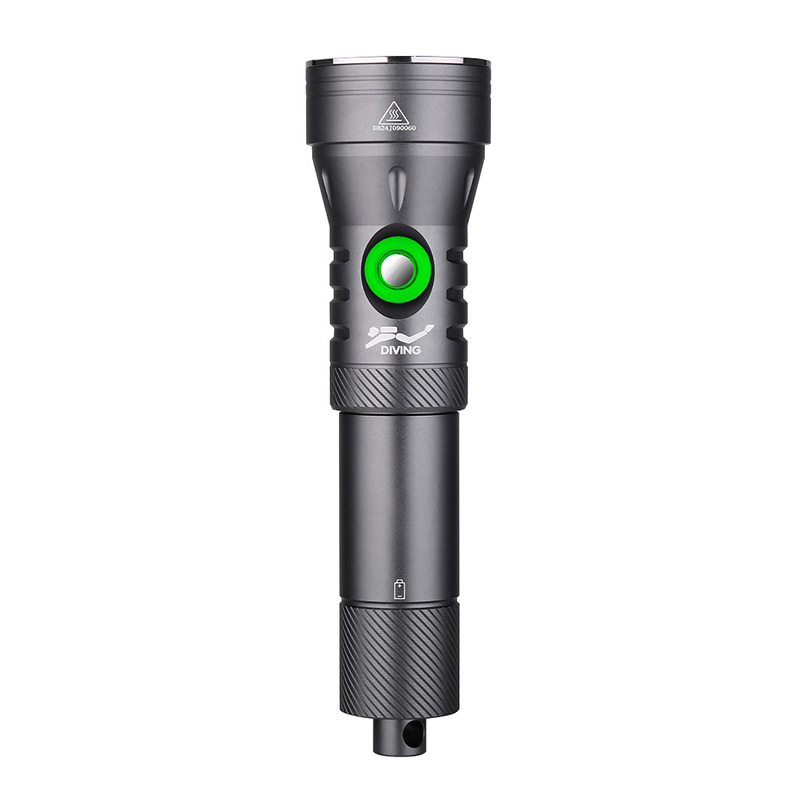Φακός κατάδυσης D260 — σώμα από αλουμίνιο, 2000 lumen, 1x επαναφορτιζόμενη μπαταρία 21700, LED SFT40, κατάλληλος για υποβρύχια κατάδυση και έκτακτες ανάγκες