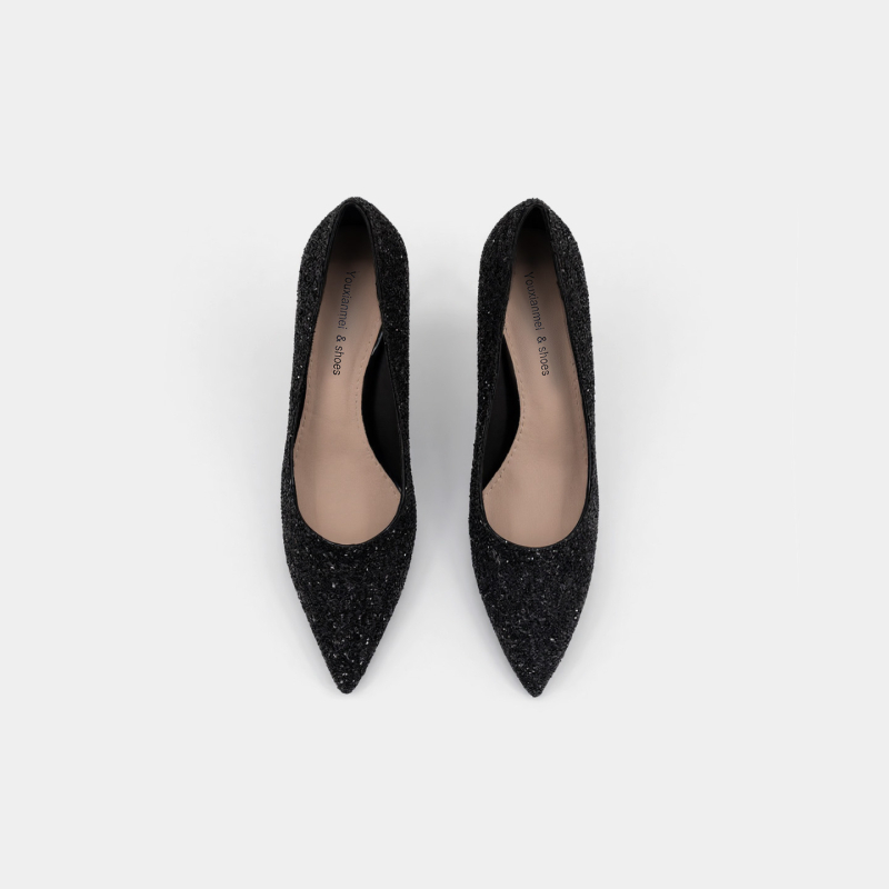 Γαμήλιες γόβες υψηλού τακουνιού με μυτερό άκρο, λεπτό τακούνι, σόλα καουτσούκ, ύψος τακουνιού άνω των 8 cm