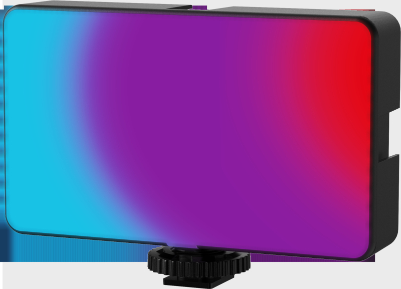 LED dopĺňajúce svetlo pre fotografovanie, vreckové LED svetlo, ambientné svetlo, zvislý režim, hot-shoe pripojenie, 5V, menej ako 10W, tri možnosti teploty svetla