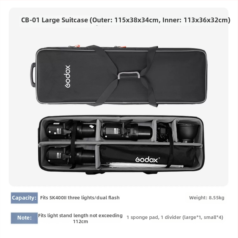 God Cow θήκη για φωτογράφηση σε στούντιο φωτισμού με ρόδες, 2 kg, κυκλοφόρησε το 2020