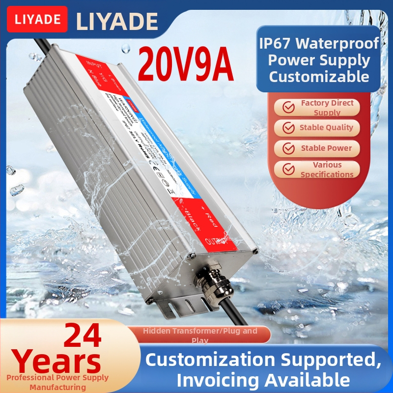 Lyd alumínium házas vízálló tápegység – nagy teljesítményű, 500 g, alkalmas LED világításra, reklámtáblákra és tengeri elektronikára