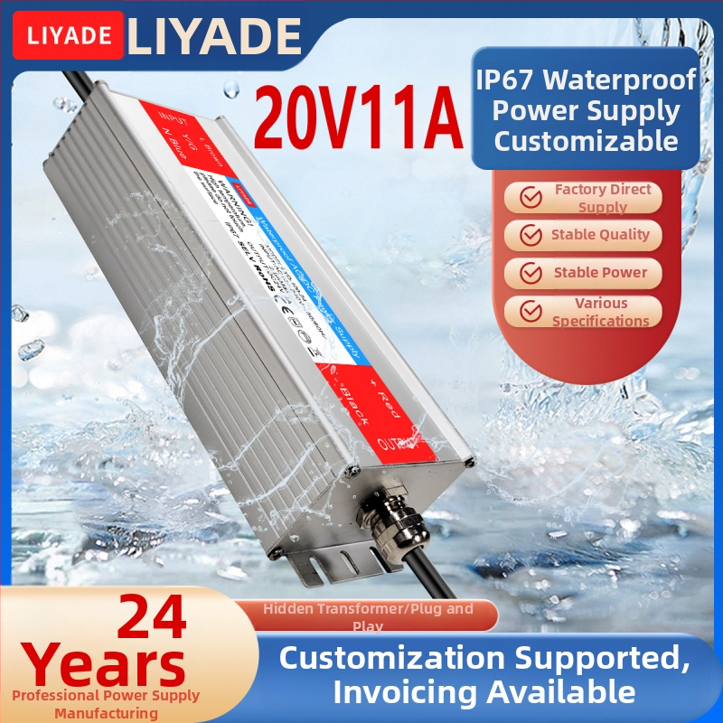 Lyd alumínium házas vízálló tápegység – nagy teljesítményű, 500 g, alkalmas LED világításra, reklámtáblákra és tengeri elektronikára