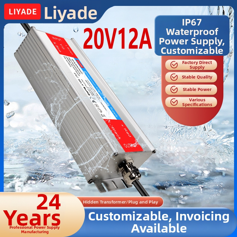 Lyd alumínium házas vízálló tápegység – nagy teljesítményű, 500 g, alkalmas LED világításra, reklámtáblákra és tengeri elektronikára