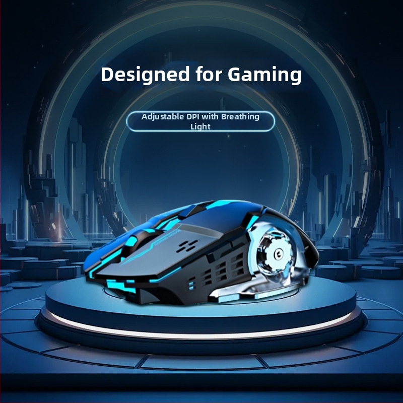 Juhtmega mänguhiir WYG9, 6 nuppu, optoelektroniline sensor DPI 1200–3200, makroprogrammime ja kohandamine, 1,4 m kaabel, kaal 130 g