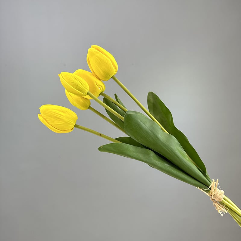 PU tulipan buket umjetnih cvjetova — stiliziran, reljefan, injekcijsko oblikovanje, za vjenčanja, vanjsku upotrebu, rekvizite za fotografiju i kućnu dekoraciju