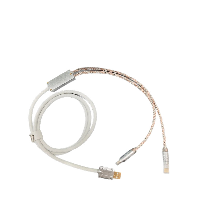 USB-A към USB-C адаптер кабел за клавиатури и мишки, оксигено чист мед, ръчна изработка, за ПК