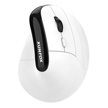 H5 vertikalni optički miš s dvostrukim bežičnim režimom (Bluetooth i 2,4 GHz), 4000 DPI, 6 tipki, punjiv