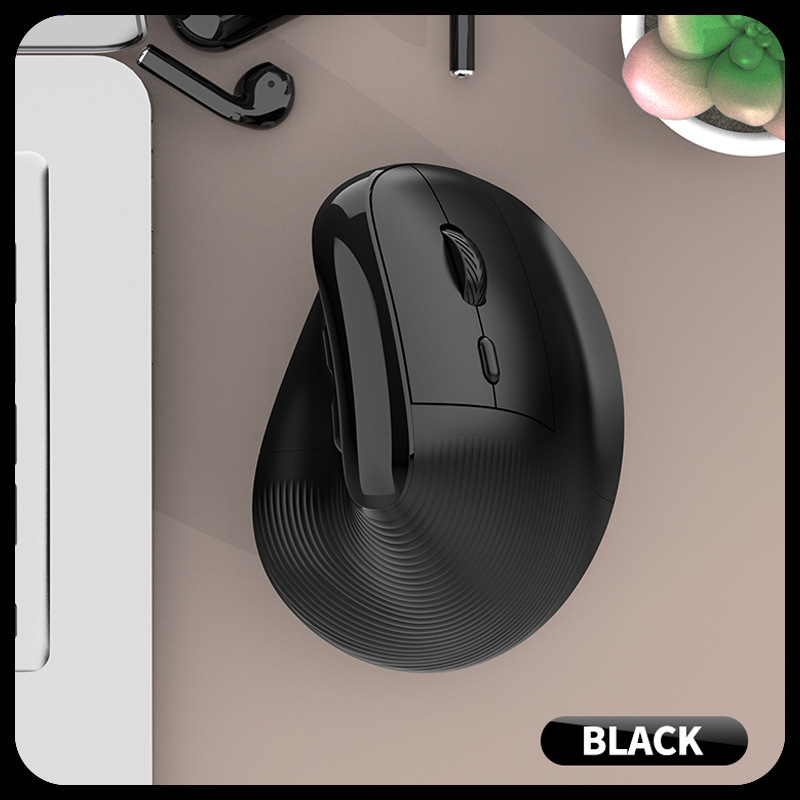 H5 vertikalni optički miš s dvostrukim bežičnim režimom (Bluetooth i 2,4 GHz), 4000 DPI, 6 tipki, punjiv