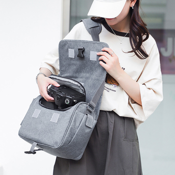 Τσάντα φωτογραφικής μηχανής με ιμάντα στον ώμο, νάιλον, αδιάβροχη, πολύ ελαφριά, ανθεκτική, για DSLR/mirrorless κάμερες