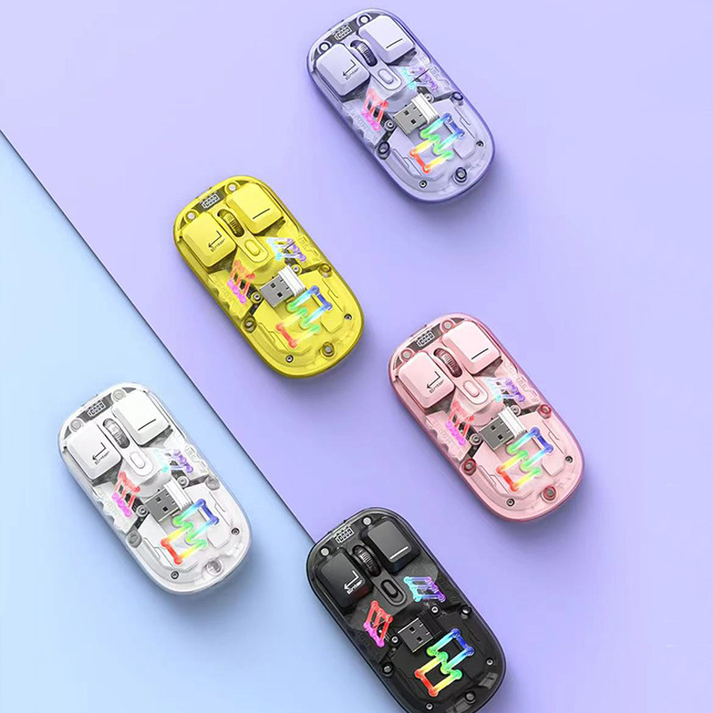 Bluetooth оптична мишка с индикатор за захранване, 1600dpi, 4 бутона, безжична 2,4GHz за игри и офис