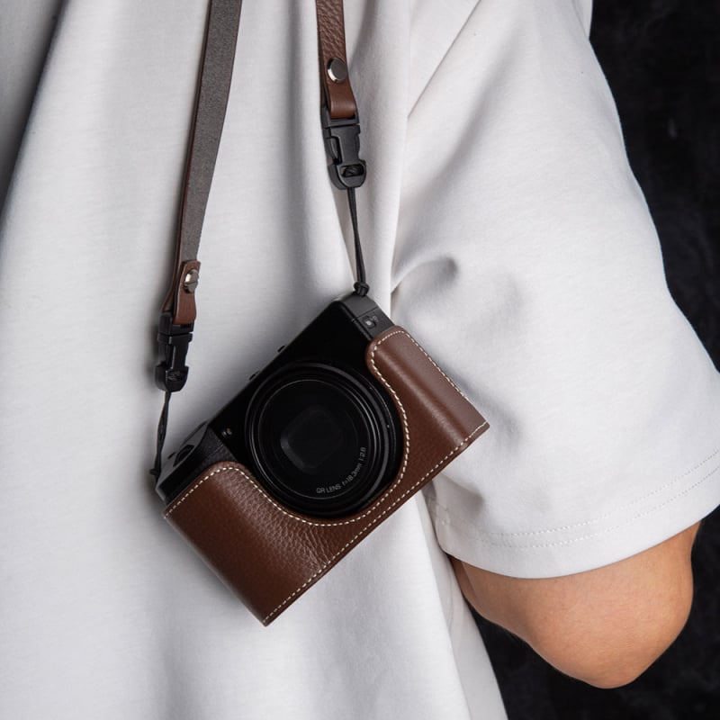 Τσάντα φωτογραφικής μηχανής από γνήσιο δέρμα, σε στυλ ώμου, unisex, άνοιξη 2025, οικιακή αποθήκευση