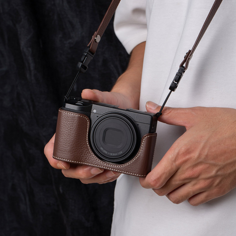 Τσάντα φωτογραφικής μηχανής από γνήσιο δέρμα, σε στυλ ώμου, unisex, άνοιξη 2025, οικιακή αποθήκευση