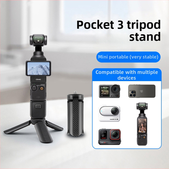 Mini statív pre kameru, z nylonu a vlákna; nosnosť do 2 kg; 1 sekcia; kompatibilný s DJI Pocket3 ručným stabilizátorom