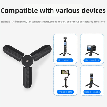 Mini statív pre kameru, z nylonu a vlákna; nosnosť do 2 kg; 1 sekcia; kompatibilný s DJI Pocket3 ručným stabilizátorom