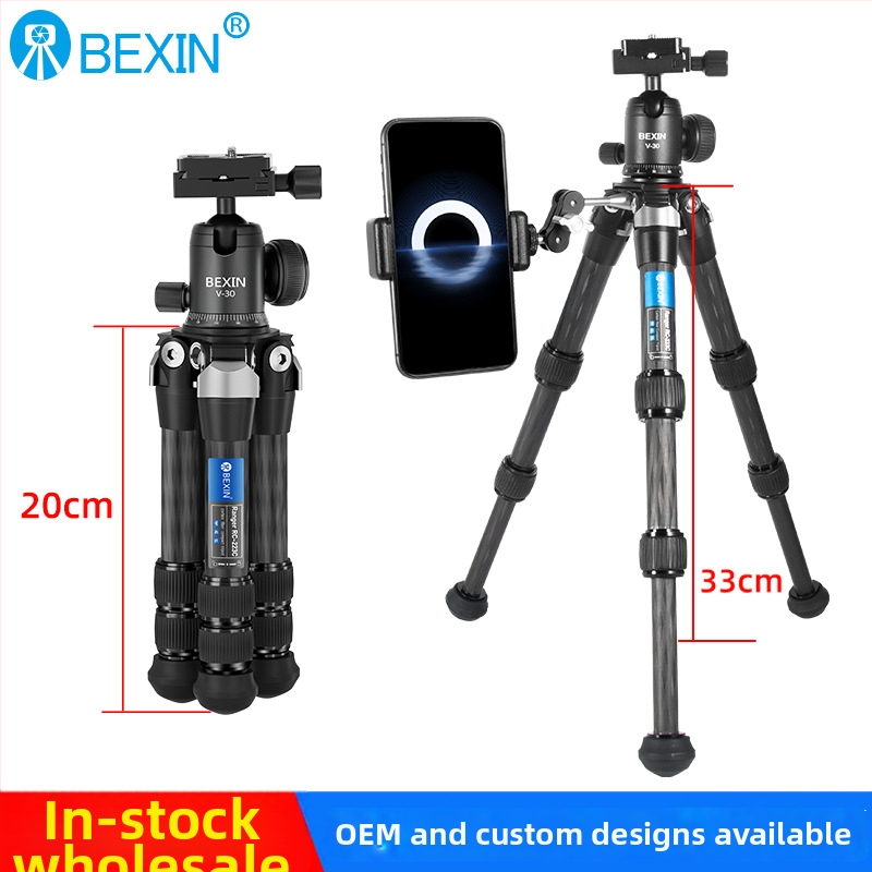 Stativ z karbónových vlákien s guľovou hlavou, 3-dielna konštrukcia, nosnosť 2–5 kg, platňa s rýchlym uvoľnením