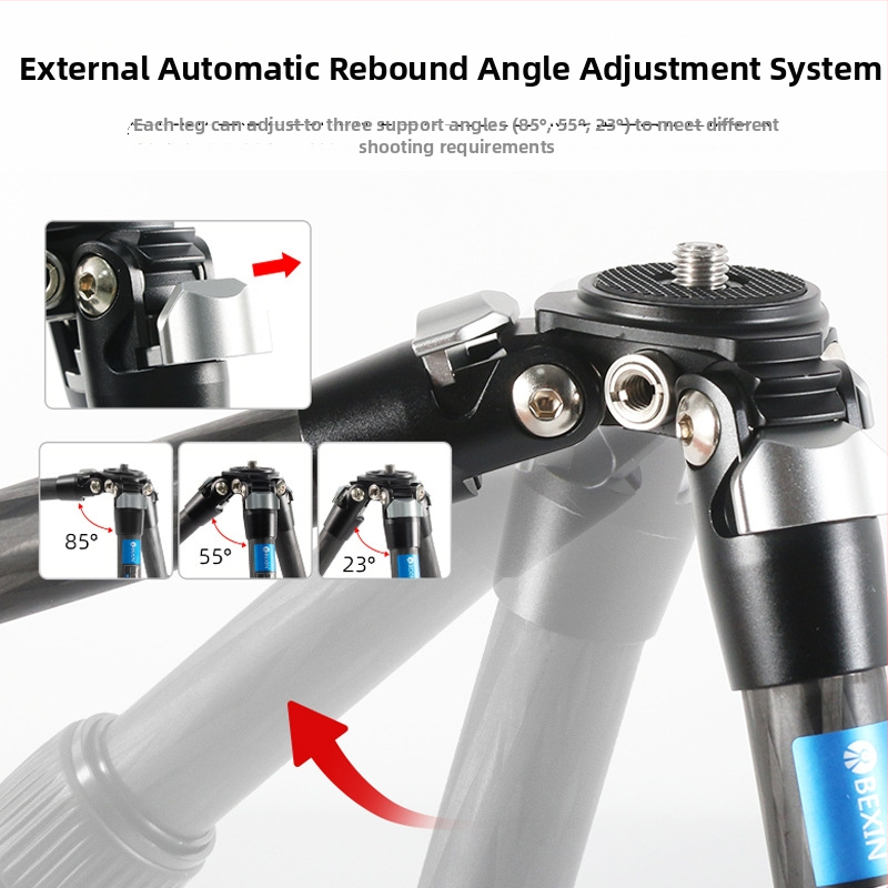 Stativ z karbónových vlákien s guľovou hlavou, 3-dielna konštrukcia, nosnosť 2–5 kg, platňa s rýchlym uvoľnením