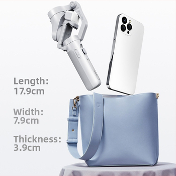 Stabilizator pentru telefon cu trei axe – Gimbal pentru vlog, mișcare orizontală 320°, mișcare verticală 90°, greutate 259 g, carcasă ABS