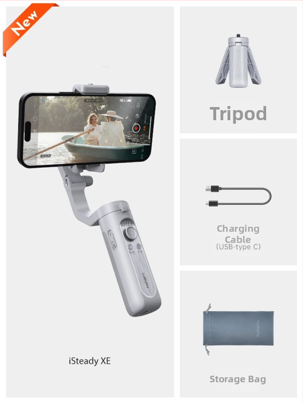 Stabilizator pentru telefon cu trei axe – Gimbal pentru vlog, mișcare orizontală 320°, mișcare verticală 90°, greutate 259 g, carcasă ABS