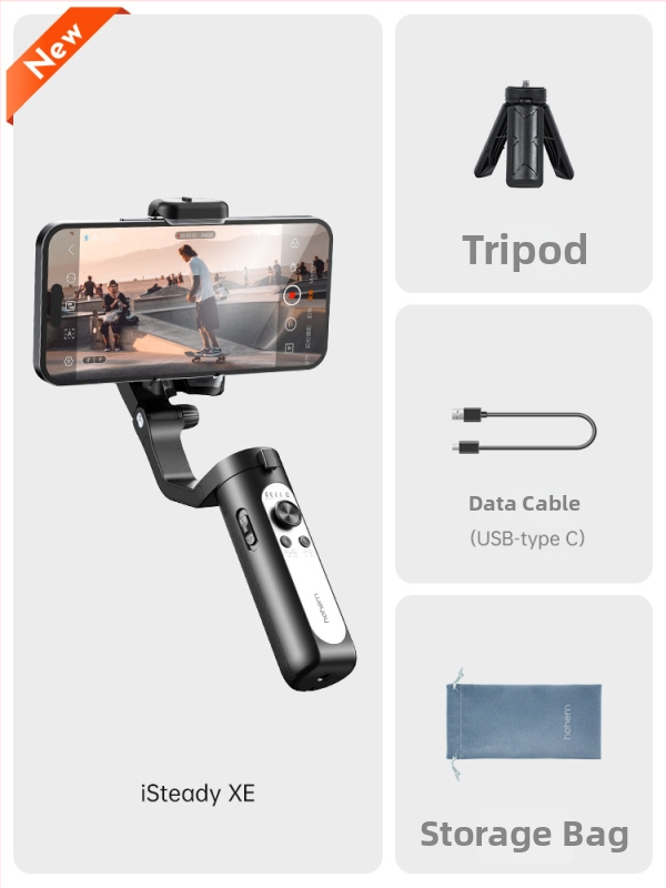 Stabilizator pentru telefon cu trei axe – Gimbal pentru vlog, mișcare orizontală 320°, mișcare verticală 90°, greutate 259 g, carcasă ABS
