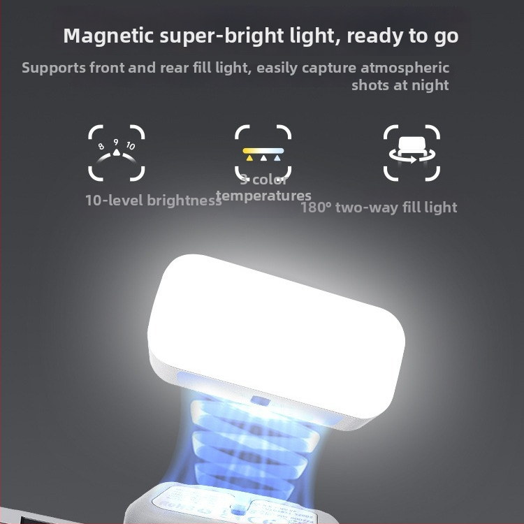 Stabilizator pentru telefon cu trei axe – Gimbal pentru vlog, mișcare orizontală 320°, mișcare verticală 90°, greutate 259 g, carcasă ABS