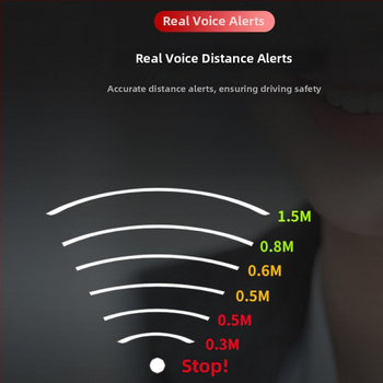 Aizmugurējais radars ar 4 sondām, 24V, balss brīdinājums – Chi Weng