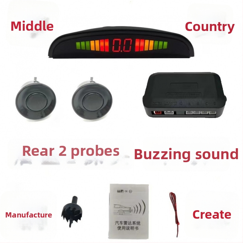Aizmugurējais radars ar 4 sondām, 24V, balss brīdinājums – Chi Weng