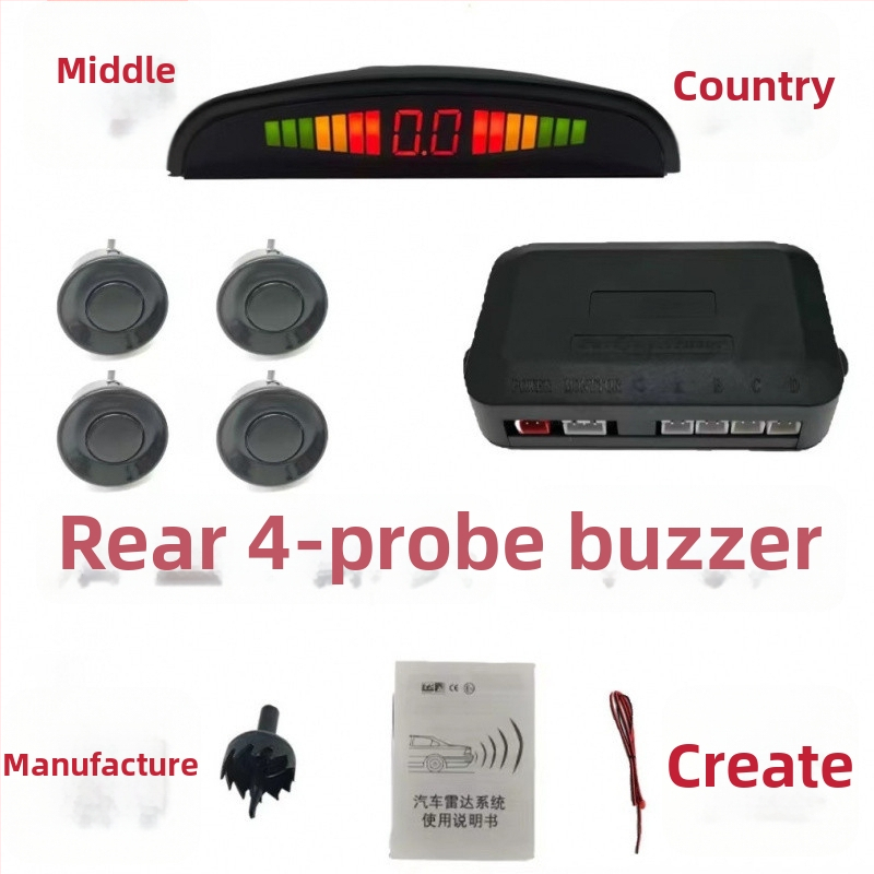 Aizmugurējais radars ar 4 sondām, 24V, balss brīdinājums – Chi Weng