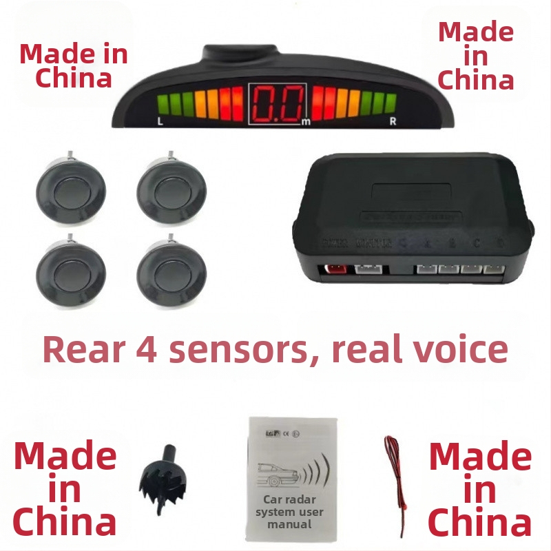 Aizmugurējais radars ar 4 sondām, 24V, balss brīdinājums – Chi Weng