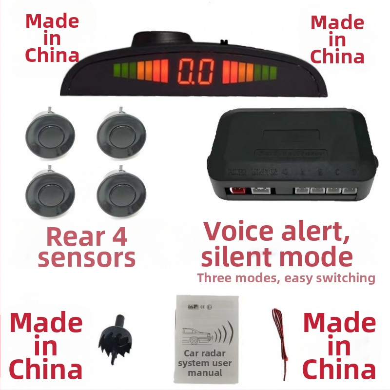 Aizmugurējais radars ar 4 sondām, 24V, balss brīdinājums – Chi Weng