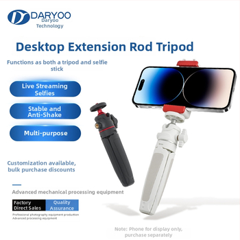 Mini stolný rozšírený tripod s guľovou hlavou pre smartfón a bez zrkadlovej kamery – 3-sekčný teleskopický stojan, ABS + hliníková zliatina, nosnosť 1 kg