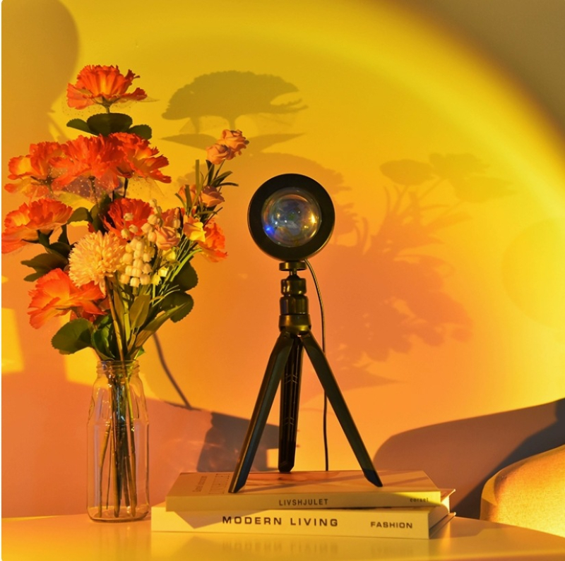 Saulrieta projicēšanas lampa fotogrāfijām, USB barošanās, galda uzstādīšana, bez viedās vadības