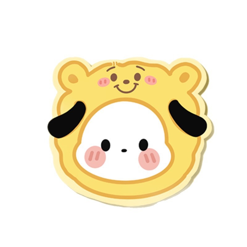 Подложка за бюро с анимирани аватари Kuromi, Melody и Hello Kitty • естествен каучук • термотрансферен печат • персонализирани рисунки • възможност за печат на лого