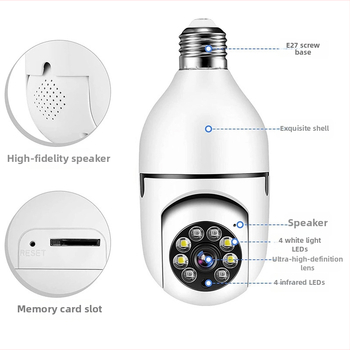Вътрешна PTZ камера за наблюдение с лампена стойка — хоризонтално 355°, вертикално 90°, скорост 45°/s хоризонтално, 50°/s вертикално, захранване 110–220V