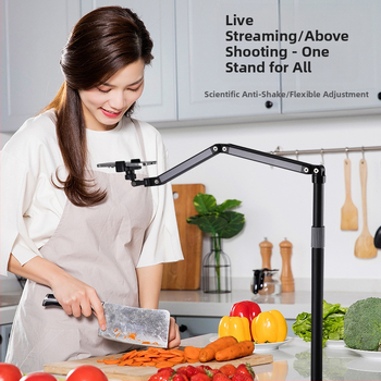 Stojan pre živé vysielanie na podlahe pre telefón, vysúvací, ultra široký uhol, model XY-39