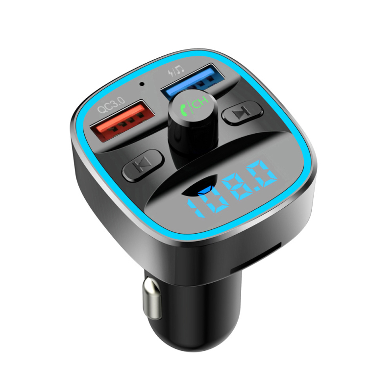 MP3 player auto cu Bluetooth FM transmitter, încărcător USB pentru mașină, convorbiri hands-free, alimentare 12–24V